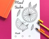 Mood Tracker Printable PDF, Monthly Mood Tracker Insert, Daily Mood Tracker Planner Template - A5, A4, Letter - 30, 31 days -