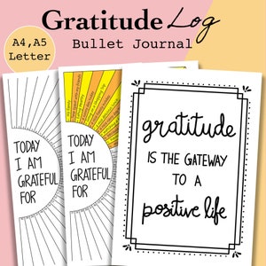 Dankbarkeit Journal Druckbare Seiten, Tägliches Dankbarkeit Journal PDF, Dankbarkeit Journal Download, Dankbarkeit Log - A4, A5, Letter - 30, 31 Tage