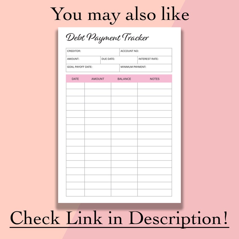 A5 Debt Snowball Tracker Printable, Debt Free Chart Template, A5 Debt ...