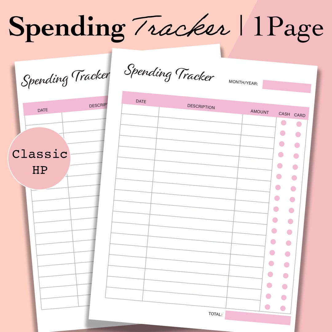 Happy Planner Spending Log PDF, Happy Planner Expense Tracker Printable ...