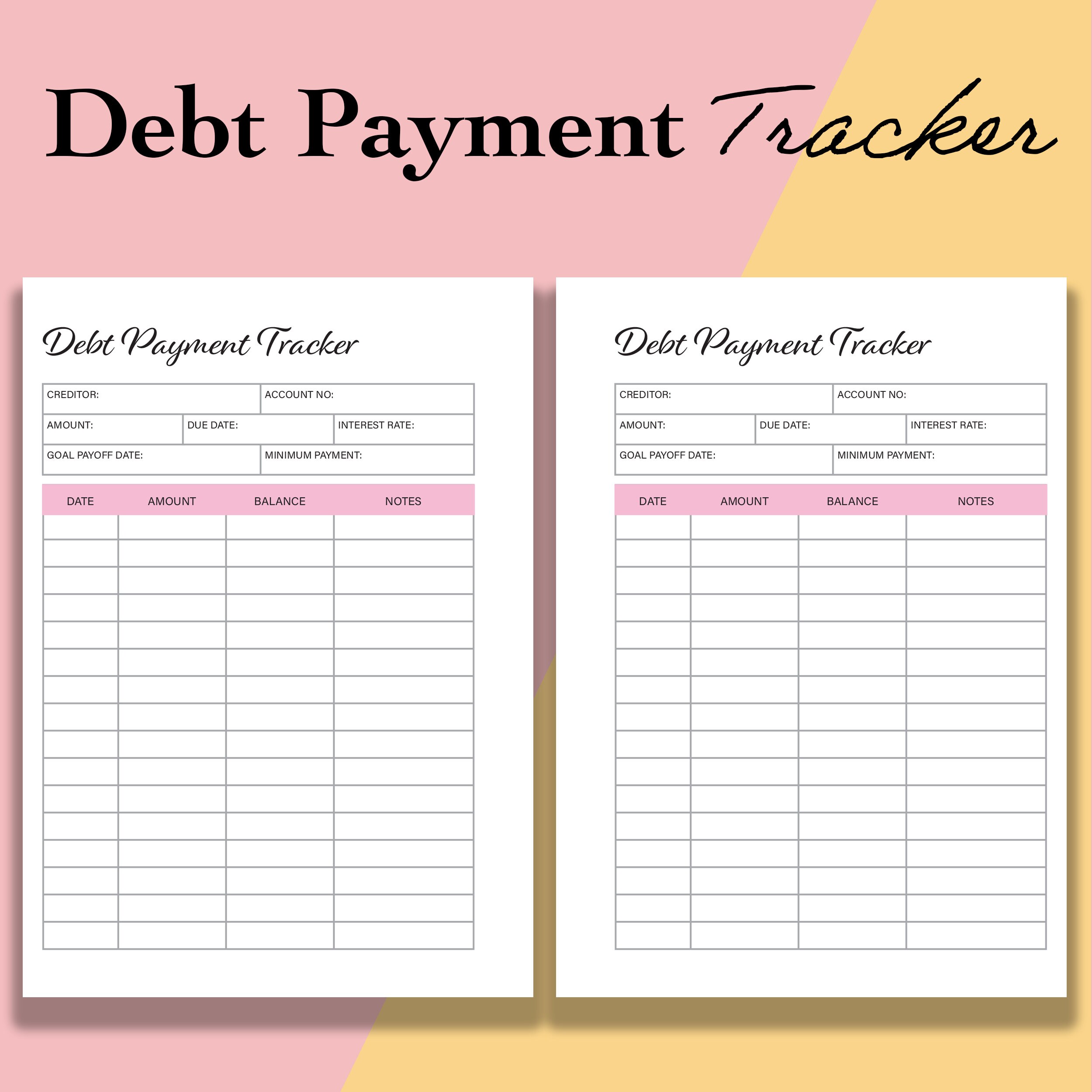 Debt Progress A6 Debt Payoff Tracker PDF, Debt Snowball Printable, Debt Progress ...