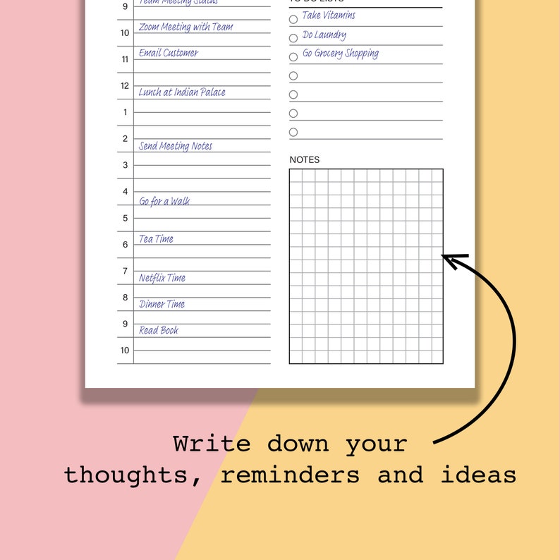 Daily Half Hour Planner PDF Daily Printable Inserts Daily Hourly Daily half hour planner pdf daily printable inserts daily hourly