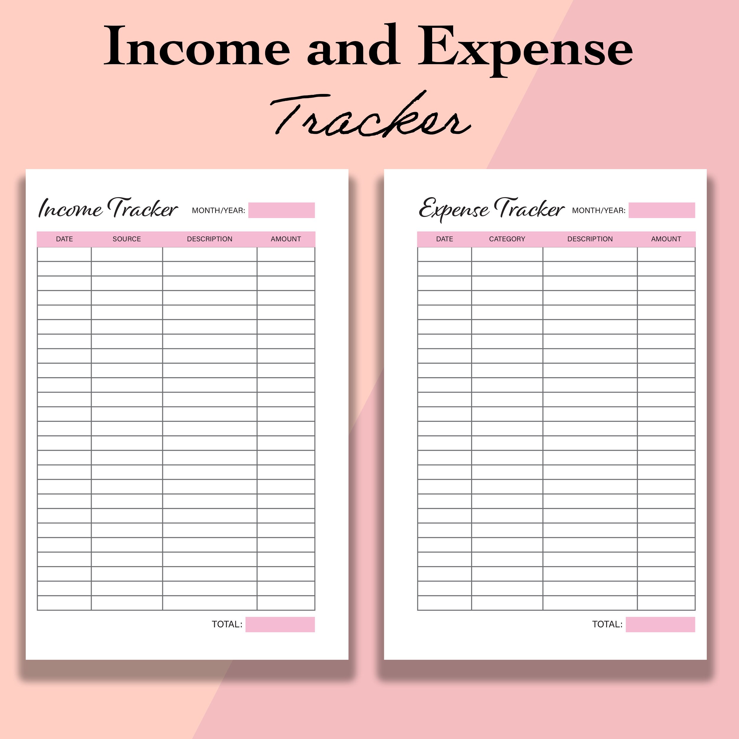 Mini Happy Planner Expense Tracker Printable, Income Tracker, Business ...