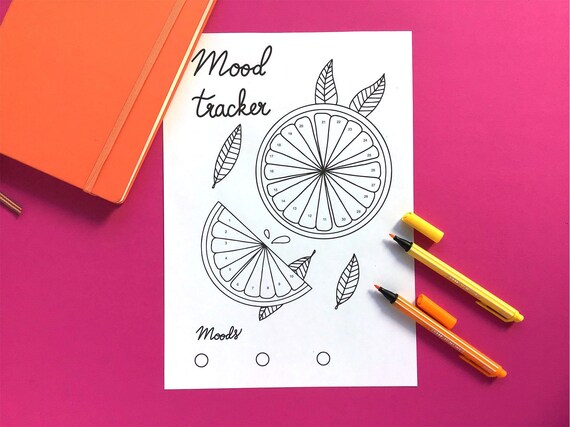 Mood Tracker Printable PDF, Monthly Mood Tracker Insert, Daily Mood Tracker Planner Template - A5, A4, Letter - 30, 31 days -