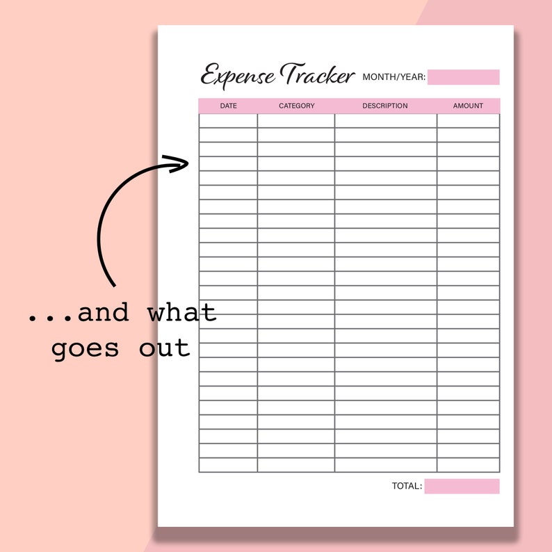 A6 Income and Expense Tracker Printable, A6 Income Tracker Log, A6 ...