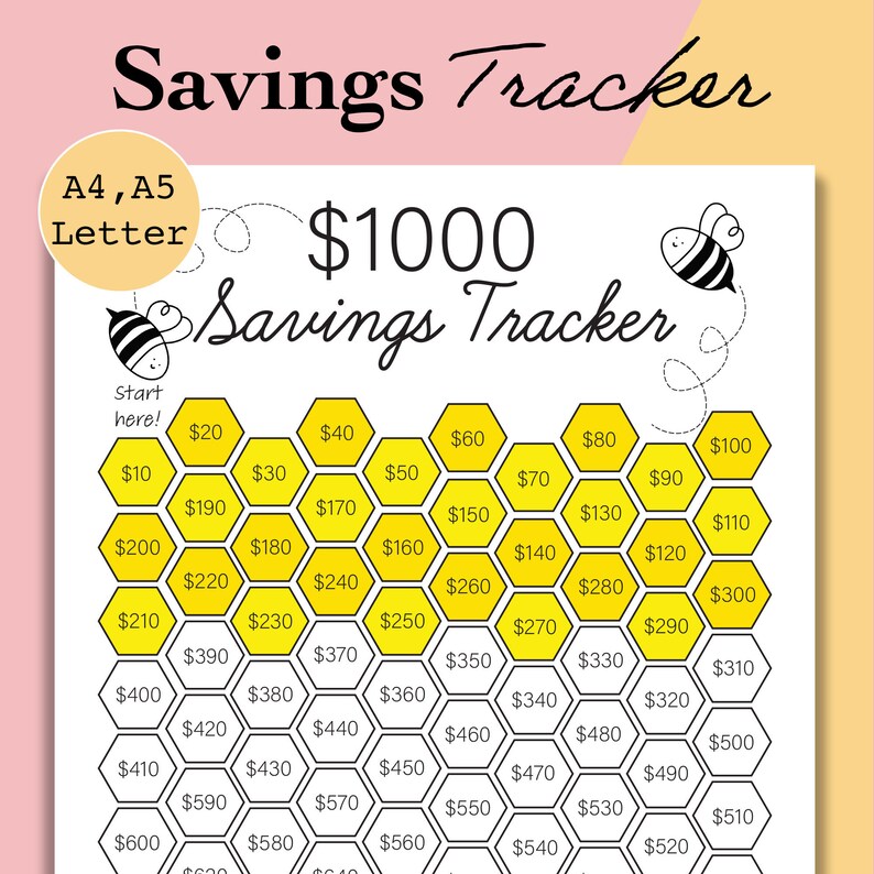 Money Saving Tracker Printable