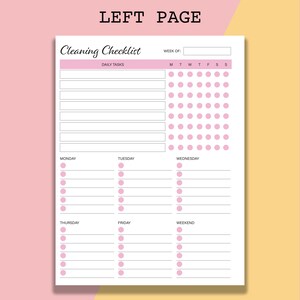 Classic Happy Planner Weekly Cleaning Checklist, Daily Weekly Cleaning ...