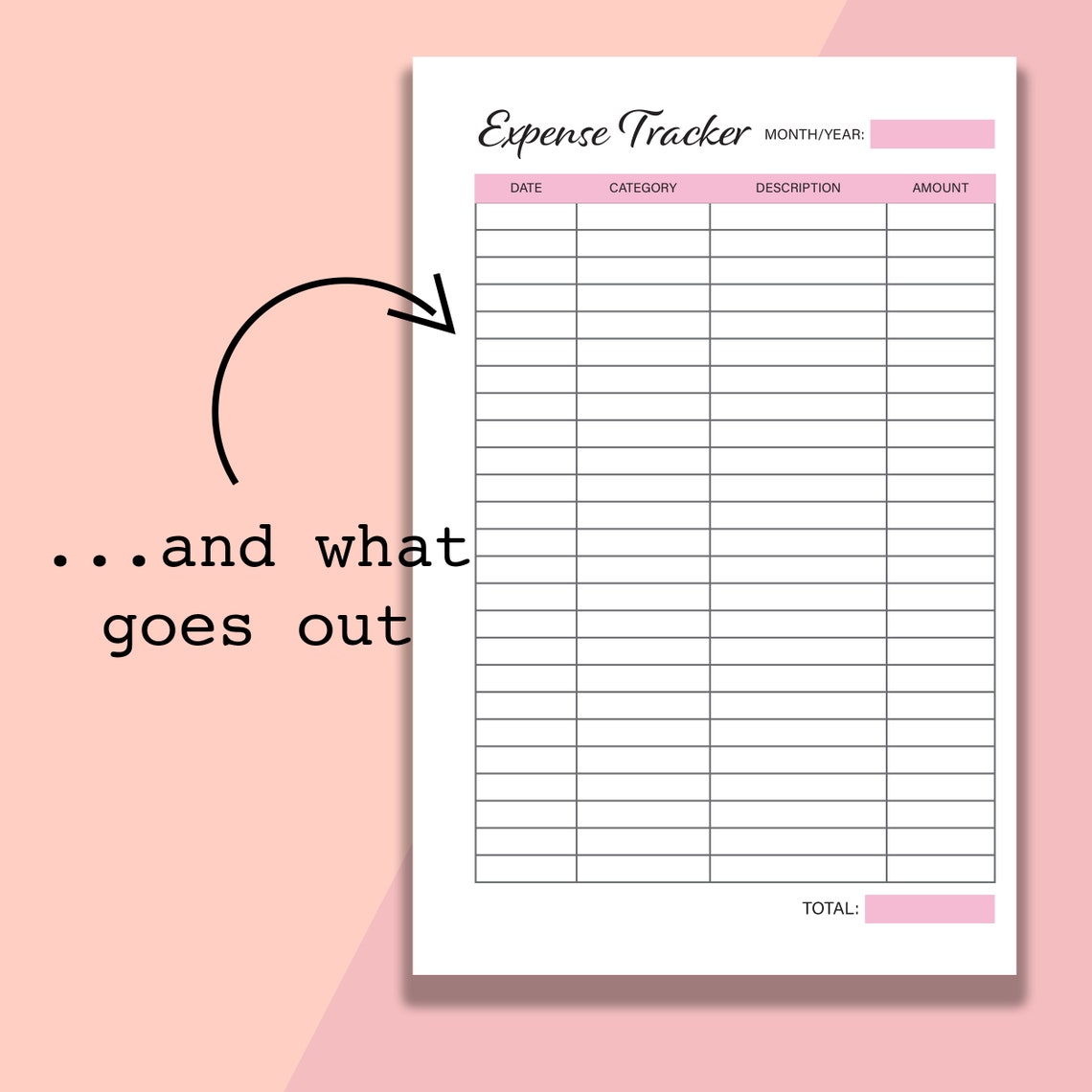 Mini Happy Planner Expense Tracker Printable, Tracker, Business