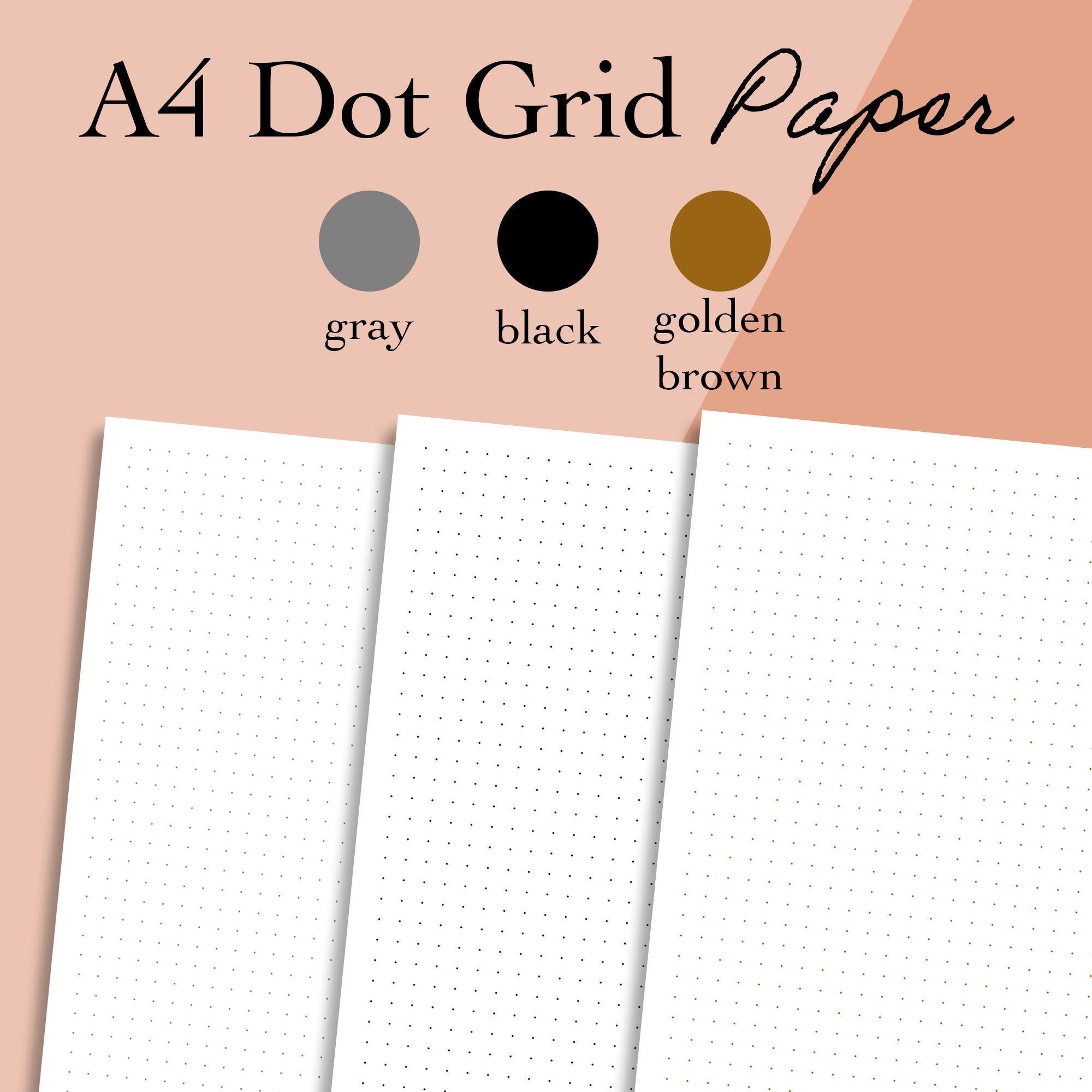 a4 dot grid paper printable 5mm square a4 dot grid insert etsy