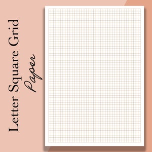 Letter Square Grid Paper Printable, 5mm Square Graph Paper Insert, 8 ...