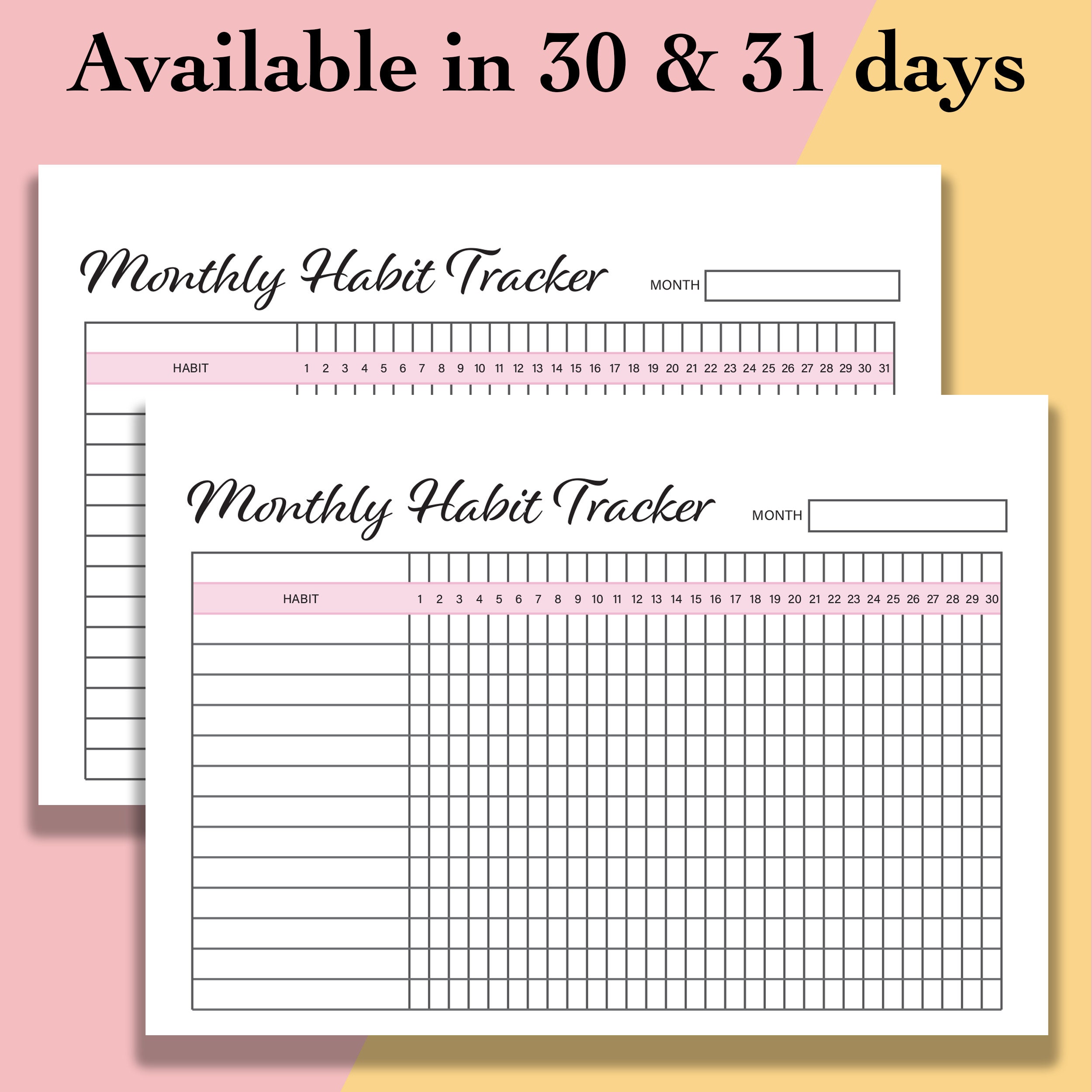 A6 Habit Tracker Printable A6 Daily Habit Tracker PDF A6 | Etsy