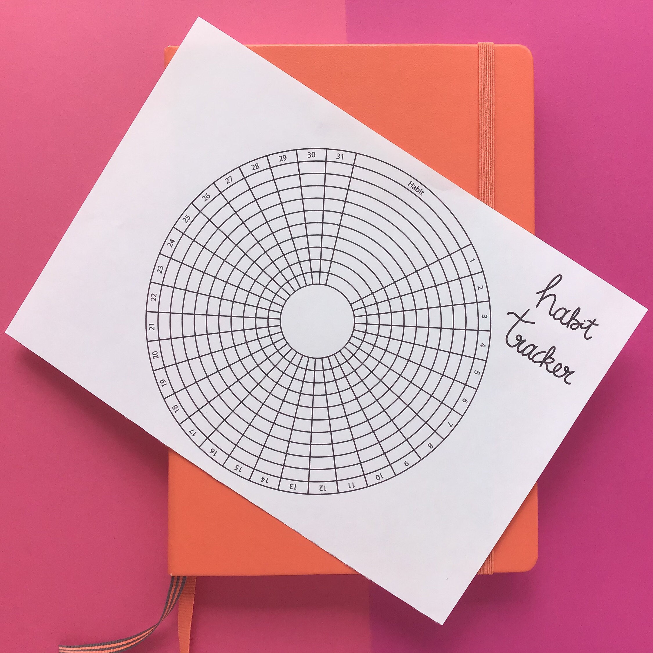 Circular Habit Tracker Printable Free