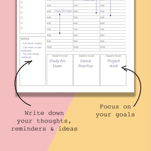 Classic Happy Planner Weekly Hourly Schedule, Weekly Hourly Planner Printable, Undated Week at a Glance Template, Weekly Planner Inserts PDF image 5