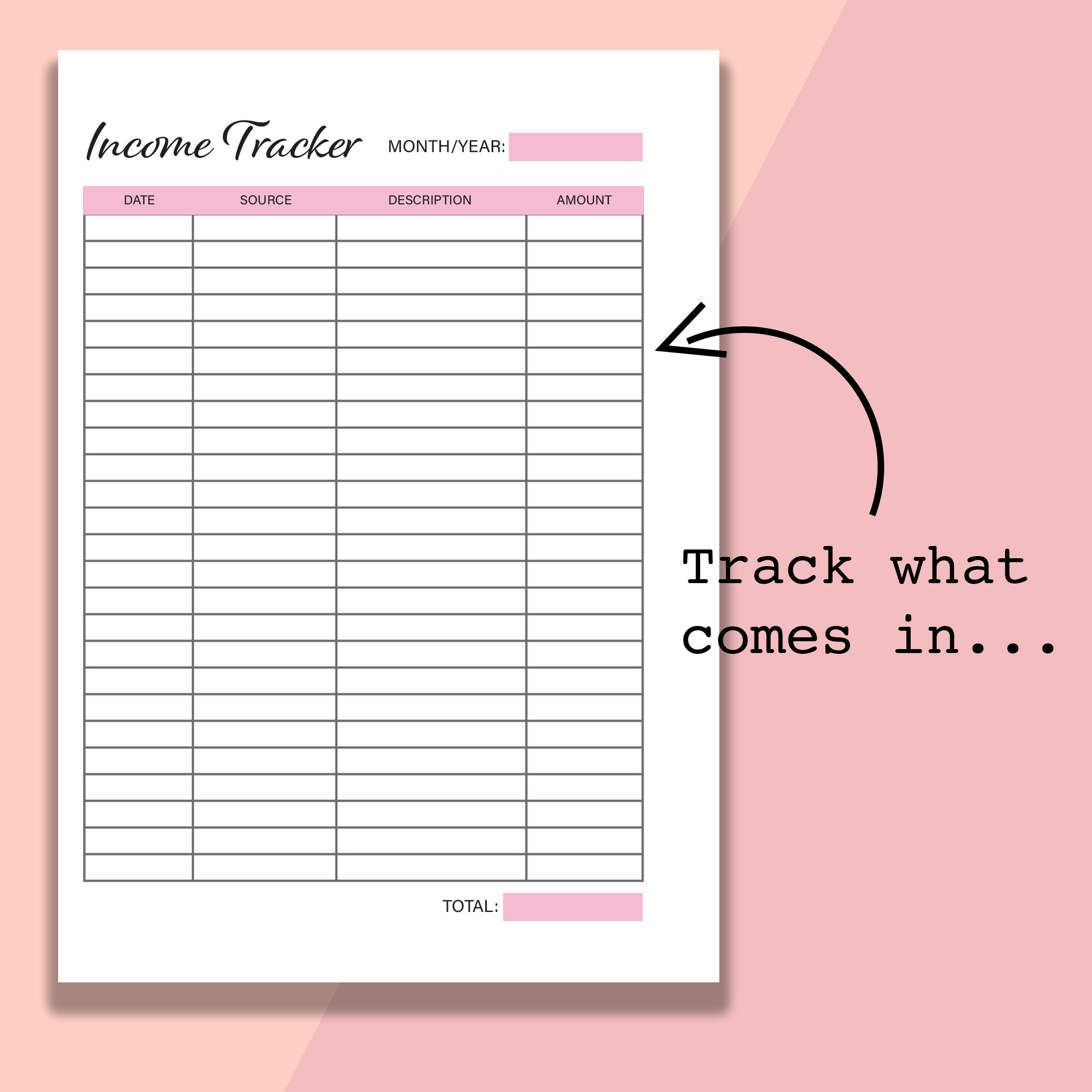 A6 Income and Expense Tracker Printable, A6 Income Tracker Log, A6 ...