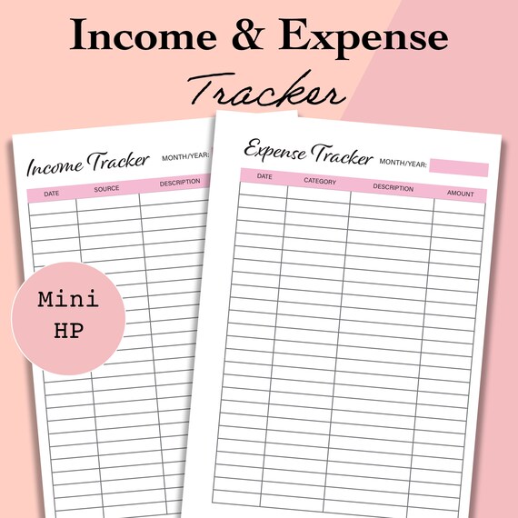 Mini Happy Planner Expense Tracker Printable Income Tracker | Etsy