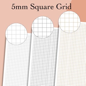A4 Square Grid Paper Printable, 5mm Square Graph Paper Insert, A4 ...