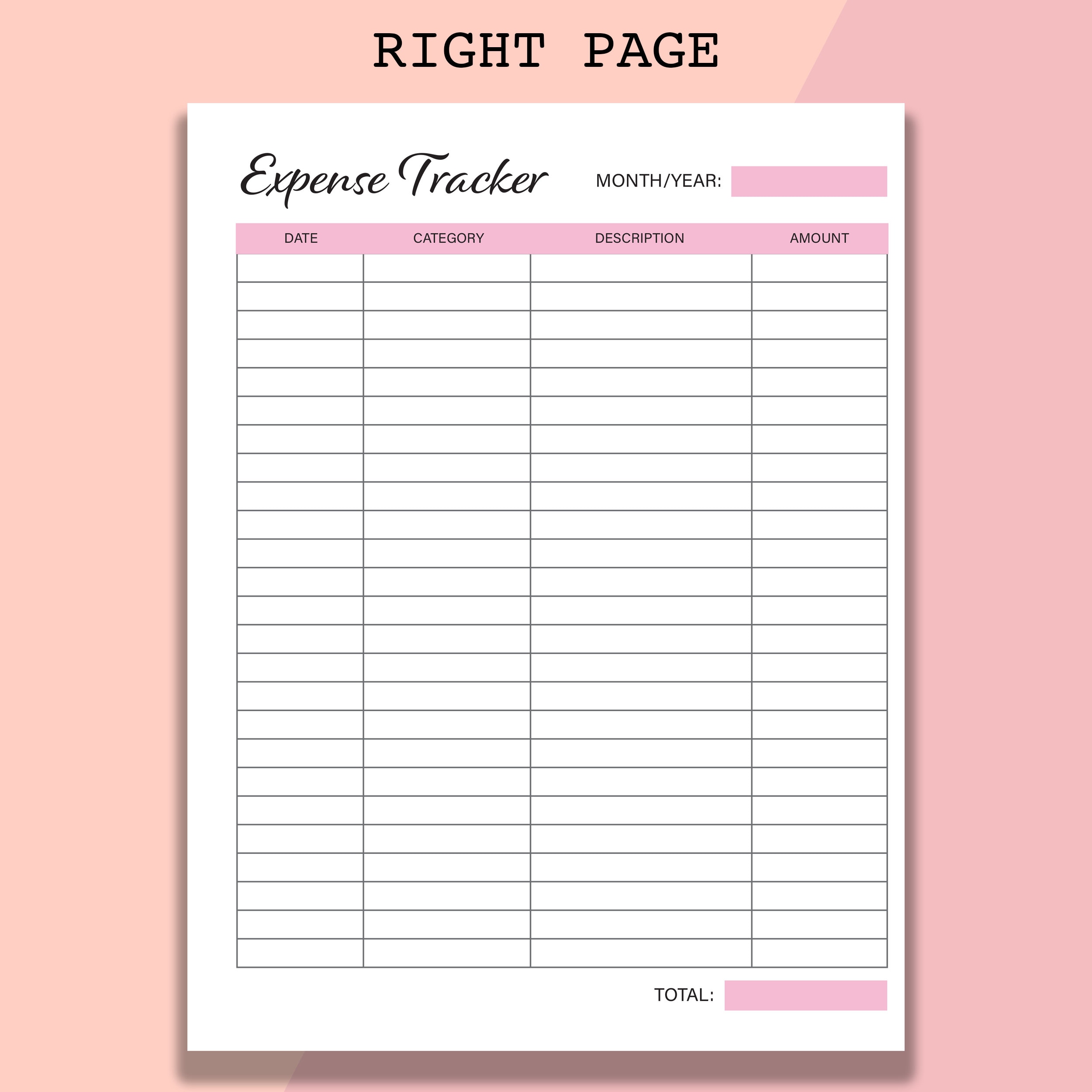 Classic Happy Planner Expense Tracker Printable, Income Tracker ...