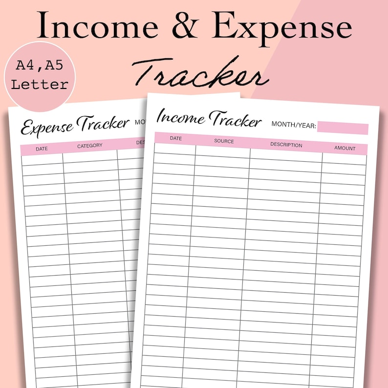 free printable income and expense sheet