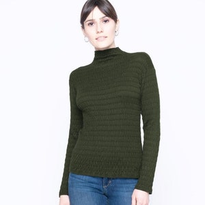 The Vault Funnel Neck Top, Mock neck top, Long sleeve top, gathered top, Sweater Top, Casual top,  XS, S, M, L, XL, Black, Ivory, Olive