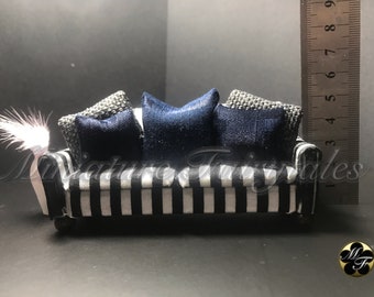 SVG - Miniature Sofa Half Scale with Cushions - Digital Files