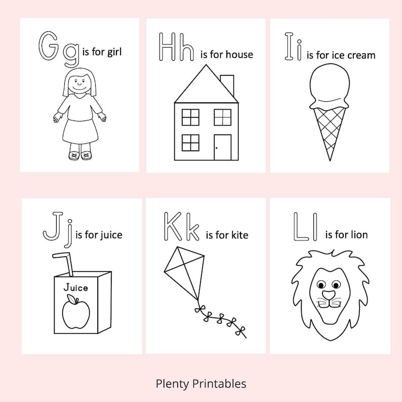 Printable A is For... Letter A-Z Alphabet Coloring Pages | Alphabet ...