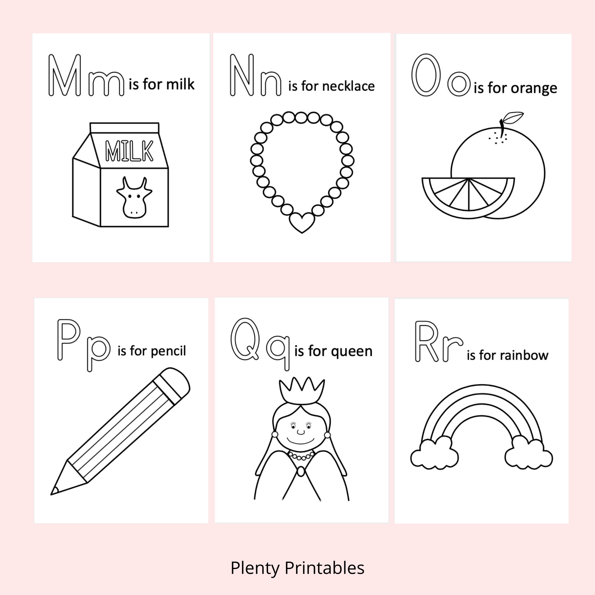 printable a is for letter a z alphabet coloring pages etsy