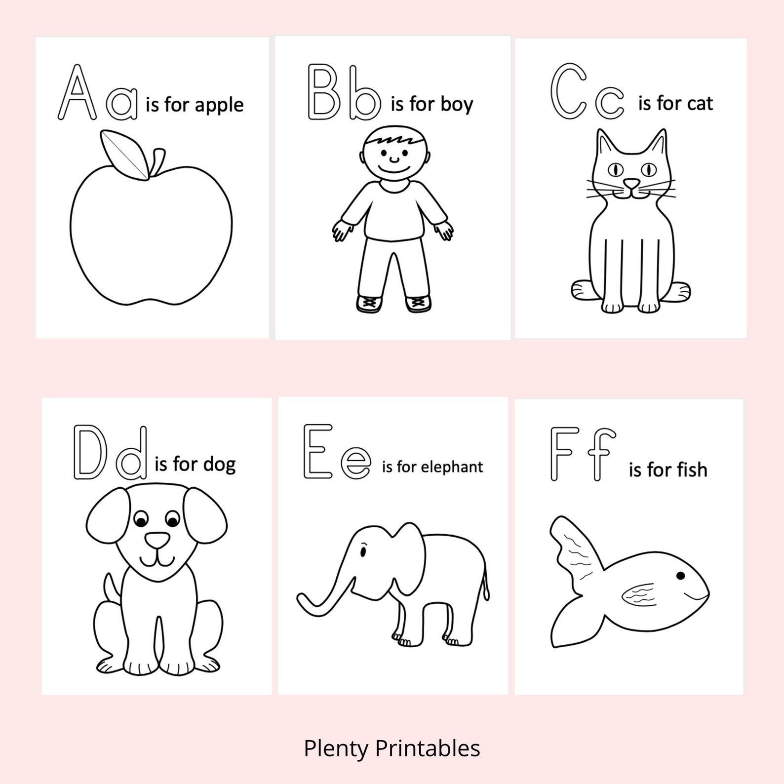 Printable A is For... Letter A-Z Alphabet Coloring Pages | Alphabet ...