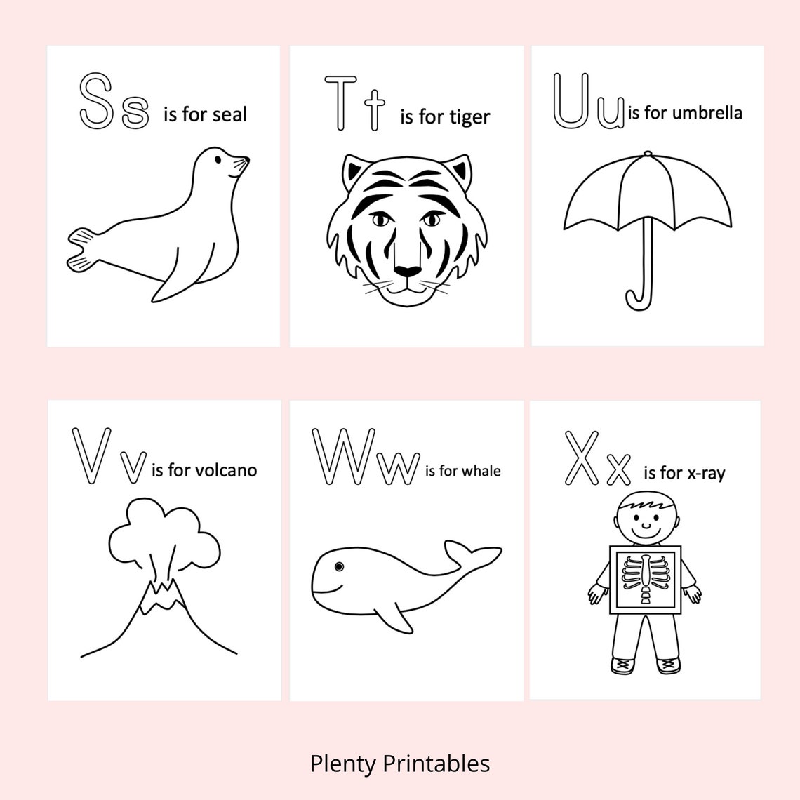 Printable A is For... Letter A-Z Alphabet Coloring Pages | Alphabet ...