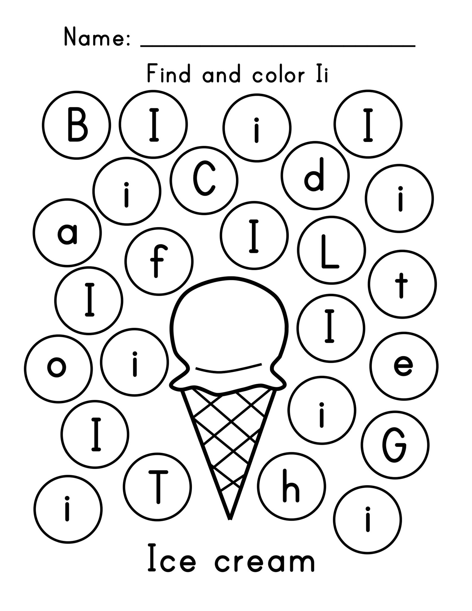 Printable Find the Letter AZ Alphabet Coloring Pages Alphabet Search