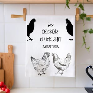 Whimsical Chicken Tea Towels | Fun Kitchen Decor, Gift for Farmers, Home Chefs, Poultry Lovers, Country Kitchen Accessories
