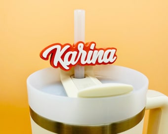 Personalized Name Straw Topper | Customized Straw topper | Personalized gift | Stanley Tumbler | Starbucks Tumbler | Tumbler accessories