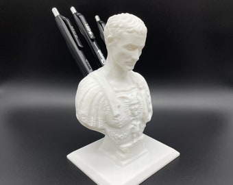 Julius Caesar Office Pen Holder | Desk organizer | Pencil holder | Desk art | Unique office gift |