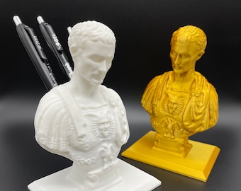 Julius Caesar Office Pen Holder | Desk organizer | Pencil holder | Desk art | Unique office gift |