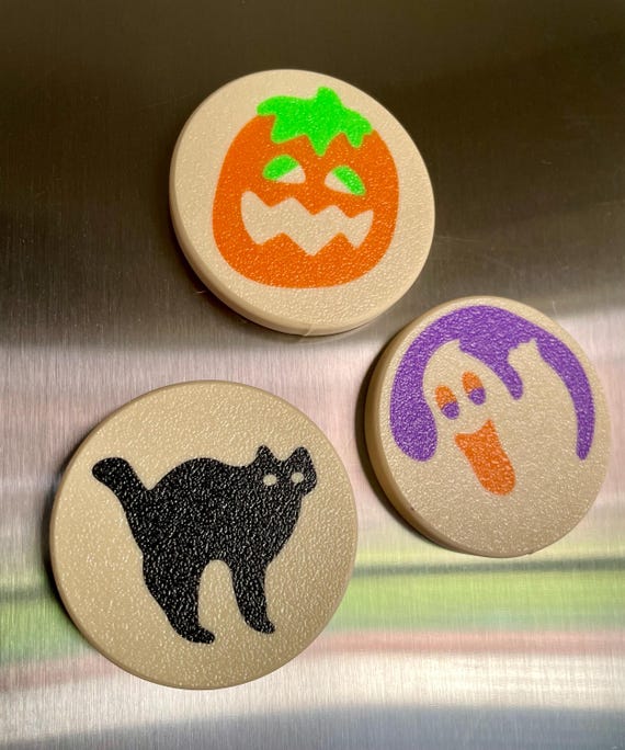 Halloween Magnets Pillsbury Sugar Cookie | Halloween Decor | 3 Adorable Styles | Halloween nostalgia | Kitchen Halloween decor
