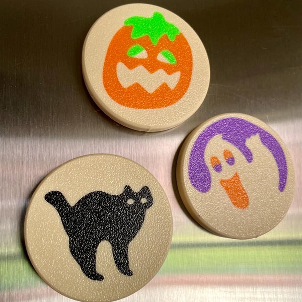 Halloween Magnets Pillsbury Sugar Cookie | Halloween Decor | 3 Adorable Styles | Halloween nostalgia | Kitchen Halloween decor
