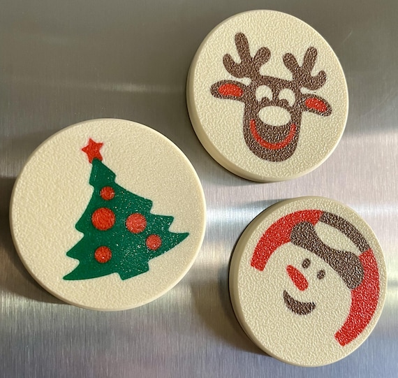 Christmas Magnets Pillsbury Sugar Cookie | Christmas Decor | 3 Adorable Styles | Christmas Holiday nostalgia | Kitchen Christmas decor