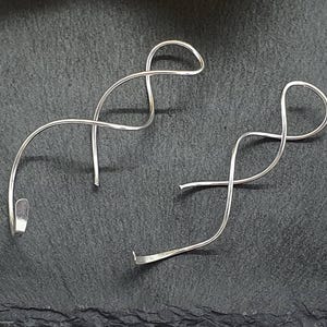 Sterling silver earrings, earrings silver 925, spiral