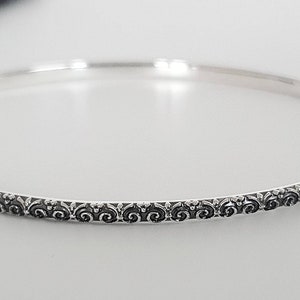 Silver bangle 3 mm