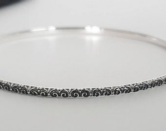 Silver bangle 3 mm