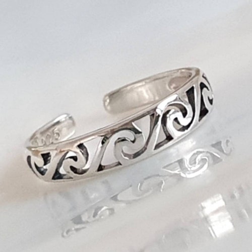 Beautiful Sterling Silver Toe Ring Adjustable Toe Ring Etsy