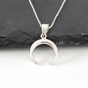 Moon necklace, sterling silver 925