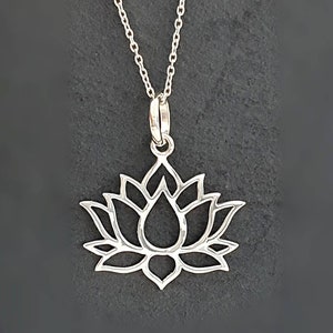 925 silver lotus necklace