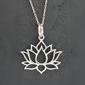 925 silver lotus necklace