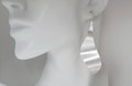 Brushed silver earrings, statement earrings, sterling silver drop earrings, gift idea