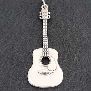 Gitarre Anhänger Silber 925