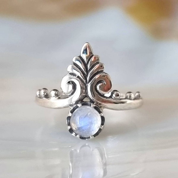 Ring mit Mondstein, Sterling Silber 925