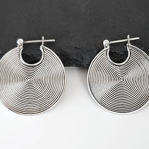 925 silver Bali hoop earrings