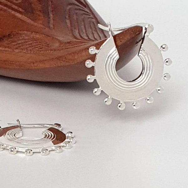 Boucles d'oreilles créoles en argent sterling