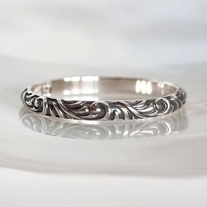 Schwarz Agate & Feder Silberring Für Damen-Sterling silber ring Für