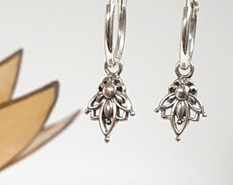 Small hoop earrings made of 925 silver